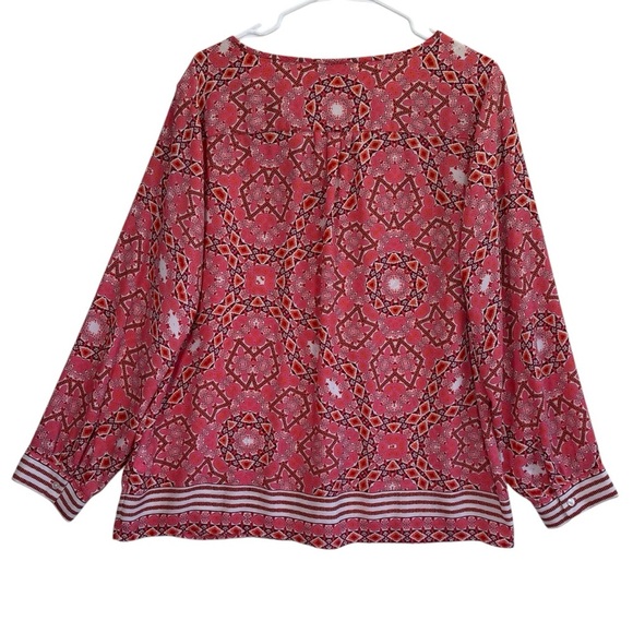 Talbots Pink and Orange Abstract Geometric Print Top.
Size X - Picture 6 of 14